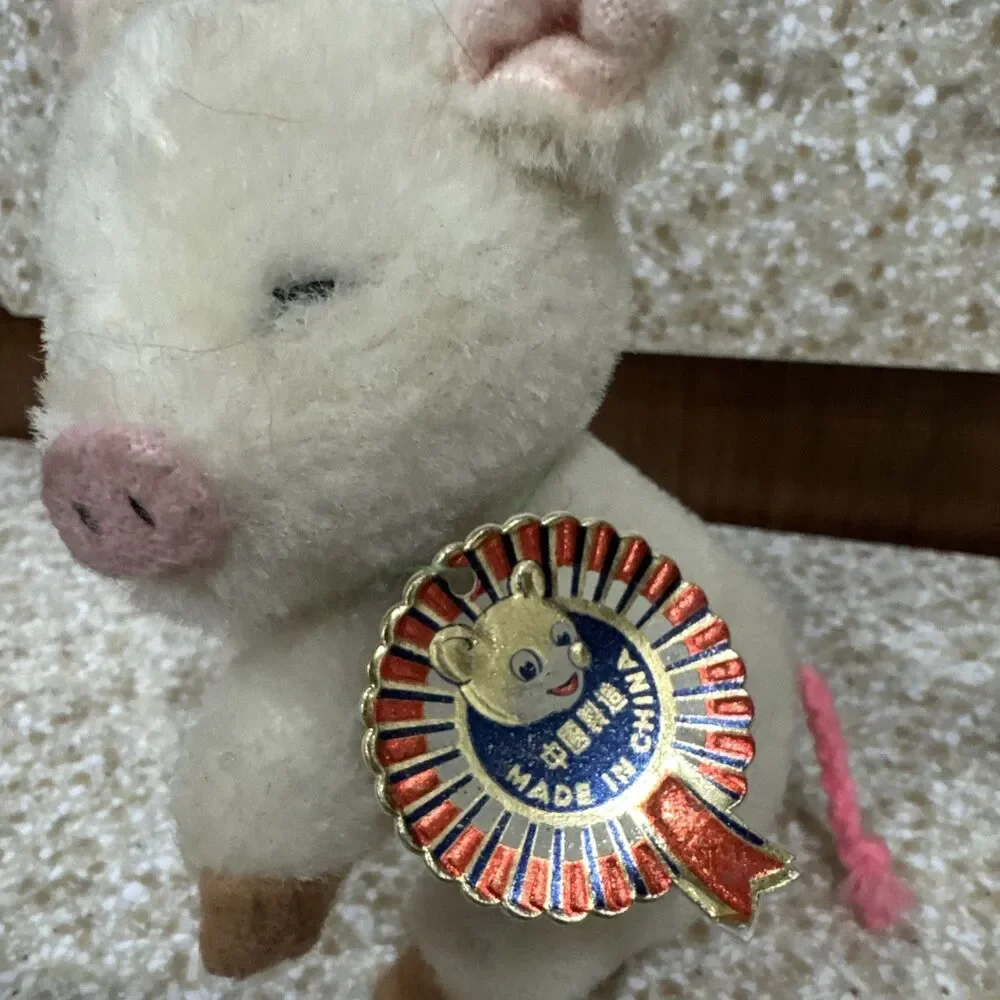 Shanghai Doll Factory Stuffed Mini Pig Hog Pure Wool Ornament 4